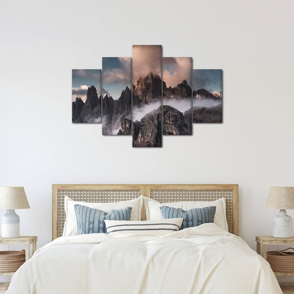 Slika - Talijanski Dolomiti skriveni u magli (150x105 cm)