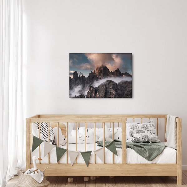 Slika - Talijanski Dolomiti skriveni u magli (70x50 cm)