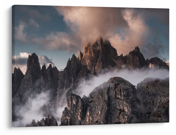 Slika - Talijanski Dolomiti skriveni u magli (70x50 cm)