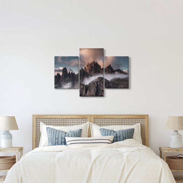 Slika - Talijanski Dolomiti skriveni u magli (90x60 cm)