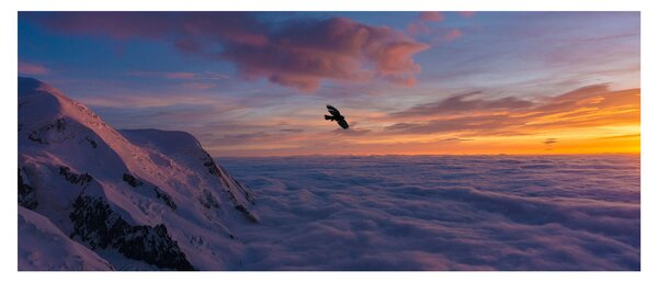 Slika za zalaska sunca, Mt. Blanc (120x50 cm)