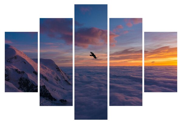 Slika za zalaska sunca, Mt. Blanc (150x105 cm)