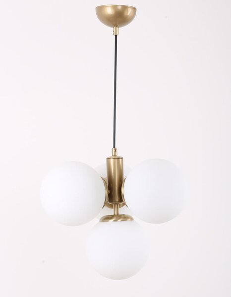 Bijela/u zlatnoj boji viseća svjetiljka sa staklenim sjenilom ø 15 cm Hector – Squid Lighting
