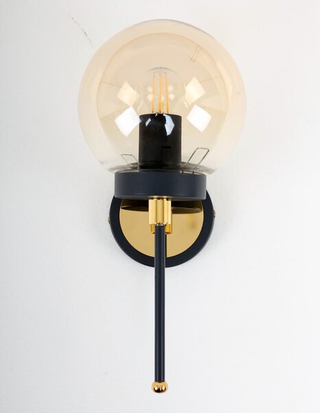 Crna/u zlatnoj boji zidna lampa ø 15 cm Tokyo – Squid Lighting
