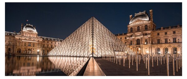 Slika - Louvre noću (120x50 cm)