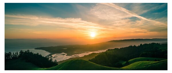 Slika izlaska sunca nad morem (120x50 cm)