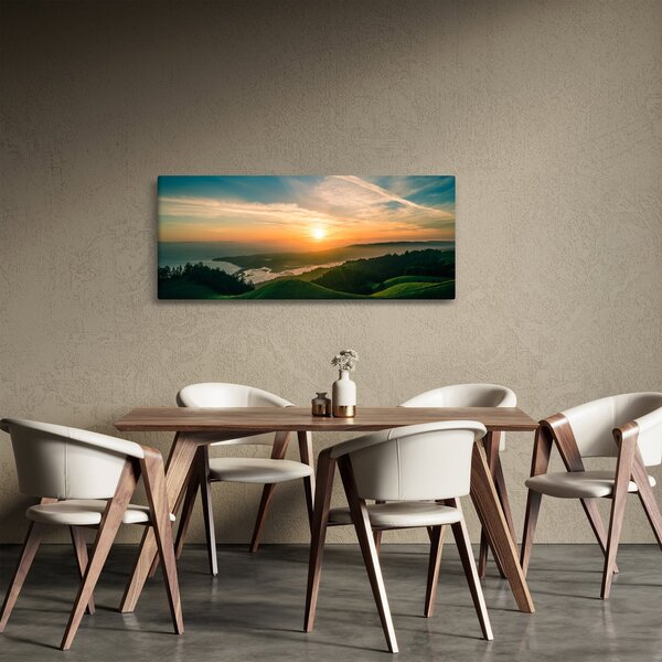 Slika izlaska sunca nad morem (120x50 cm)