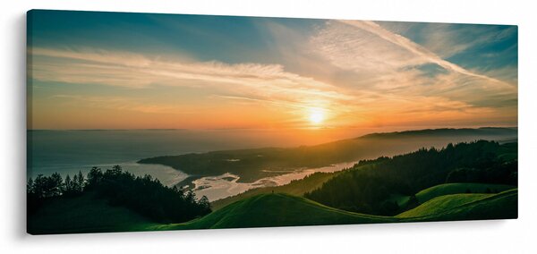 Slika izlaska sunca nad morem (120x50 cm)