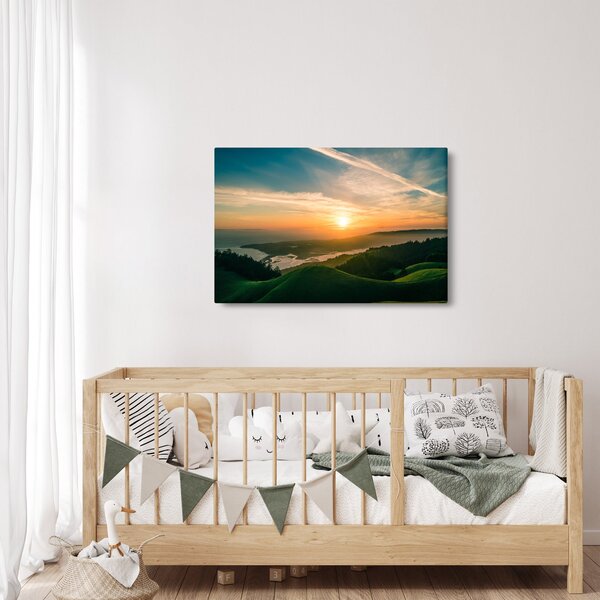 Slika izlaska sunca nad morem (90x60 cm)