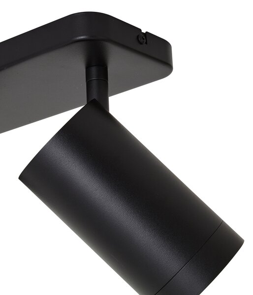 Moderna stropna svjetiljka crna 3-svjetla GU10 70mm - Jeana Luxe