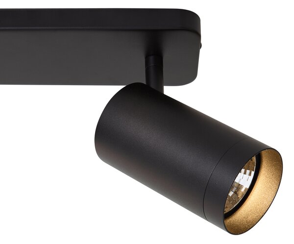 Moderna stropna svjetiljka crna 2-svjetla GU10 70mm - Jeana Luxe