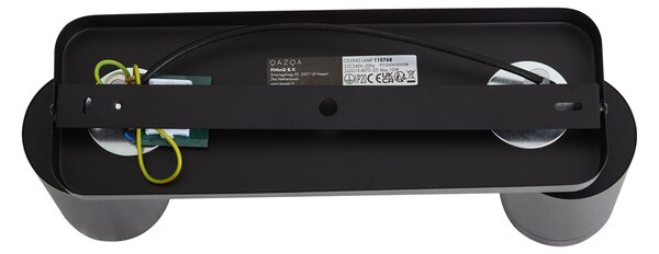 Moderna stropna svjetiljka crna 2-svjetla GU10 70mm - Jeana Luxe