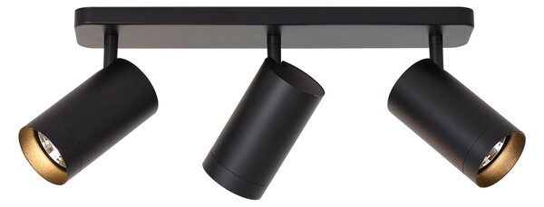 Moderna stropna svjetiljka crna 3-svjetla GU10 70mm - Jeana Luxe