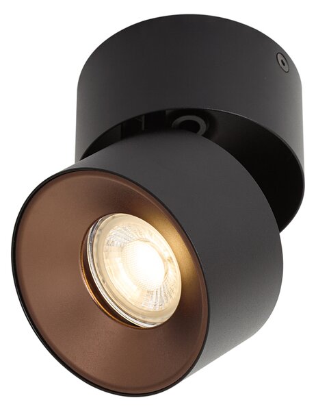 Moderan nadgradni reflektor crni GU10 50 mm podesiv - Echo