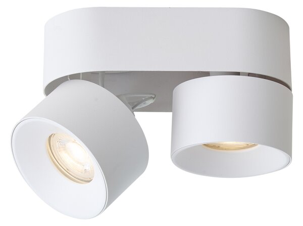 Moderna nadgradna reflektorska svjetiljka bijela GU10 50mm 2-svjetla nagibna - Echo