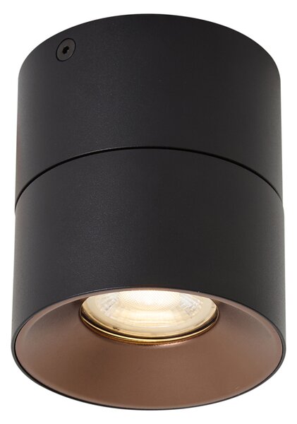 Moderan nadgradni reflektor crni GU10 50 mm podesiv - Echo