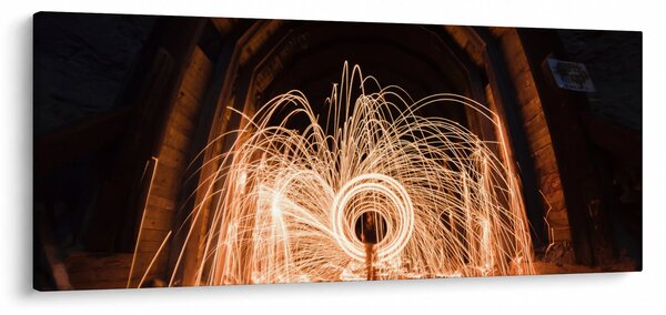Slika - Svjetlosni show na tračnicama (120x50 cm)