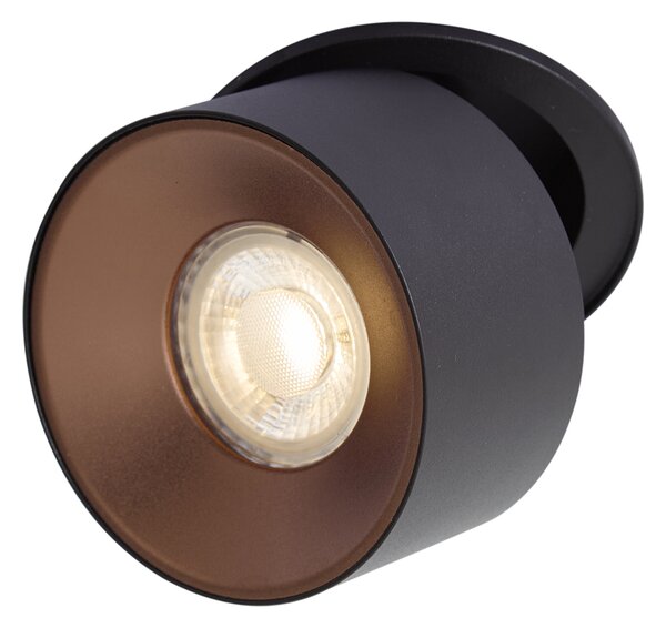 Moderni ugradbeni reflektor crni GU10 50mm - Echo