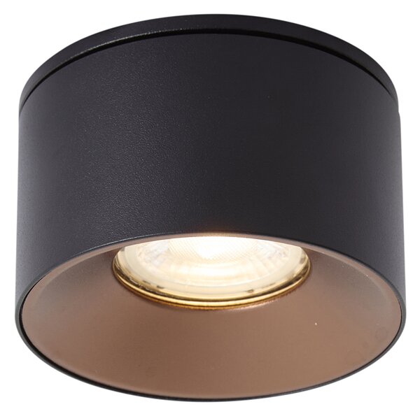 Moderni ugradbeni reflektor crni GU10 50mm - Echo