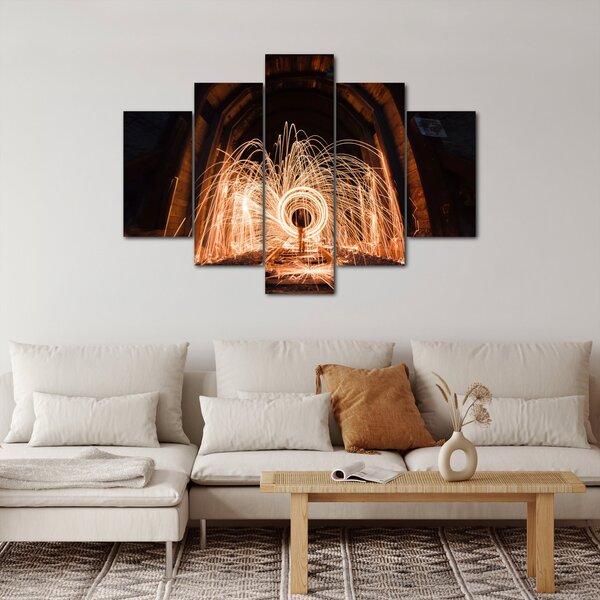 Slika - Svjetlosni show na tračnicama (150x105 cm)