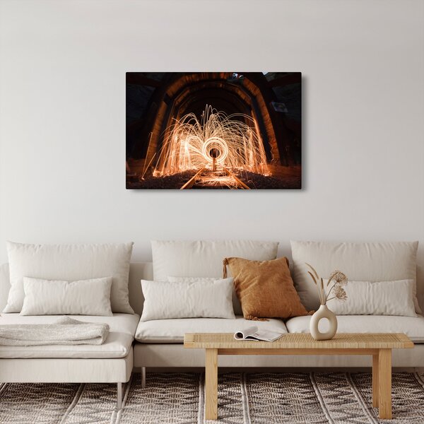 Slika - Svjetlosni show na tračnicama (90x60 cm)