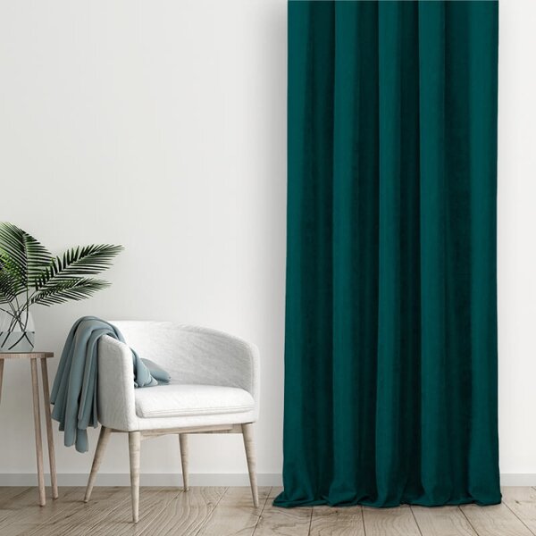 Zatamnjujuća dekor tkanina Emerald Glow zelena vis. 3,00 m