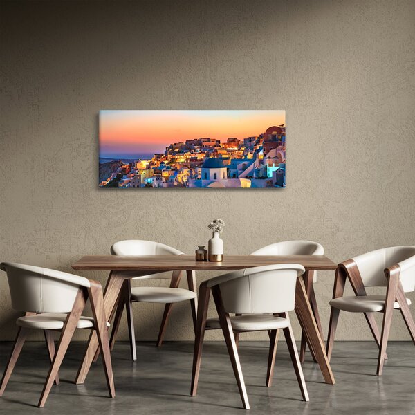 Slika - Santorini u sumrak (120x50 cm)