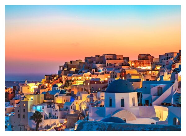 Slika - Santorini u sumrak (70x50 cm)