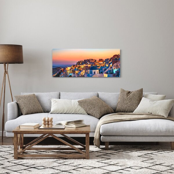 Slika - Santorini u sumrak (120x50 cm)