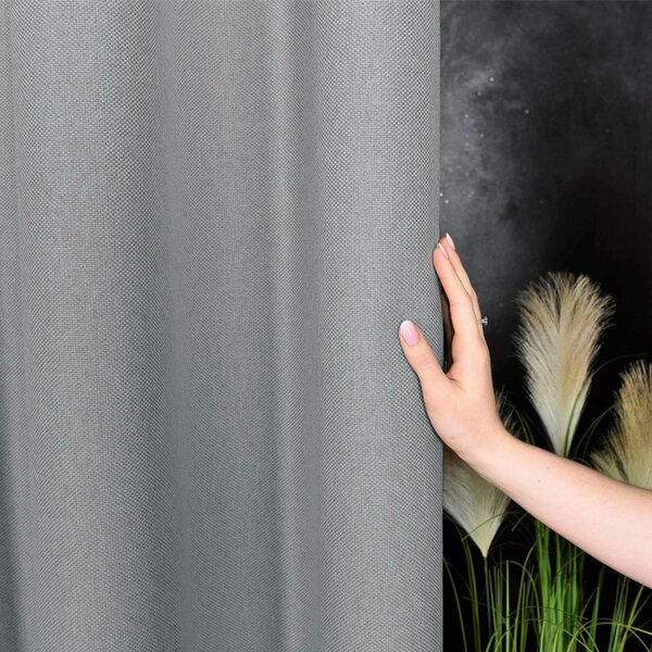 Blackout dekor tkanina Light Grey Canvas siva vis. 2,80 m