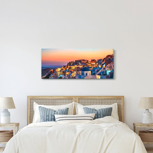 Slika - Santorini u sumrak (120x50 cm)