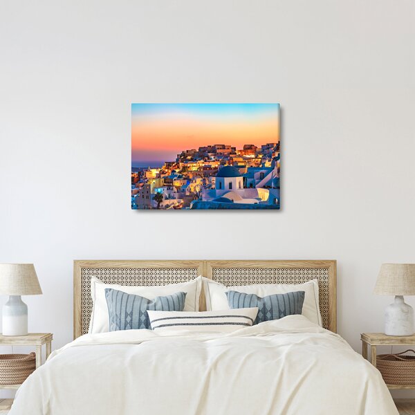 Slika - Santorini u sumrak (70x50 cm)
