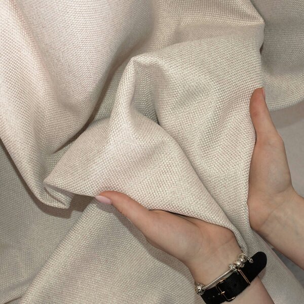 Blackout dekor tkanina Light Beige Canvas bež vis. 2,80 m