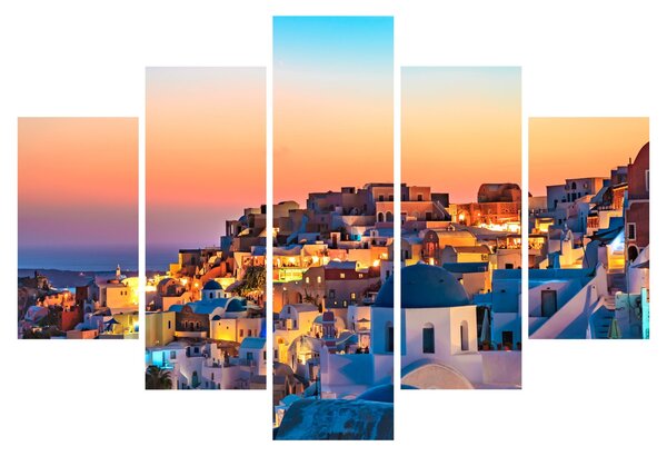 Slika - Santorini u sumrak (150x105 cm)