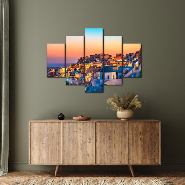 Slika - Santorini u sumrak (150x105 cm)