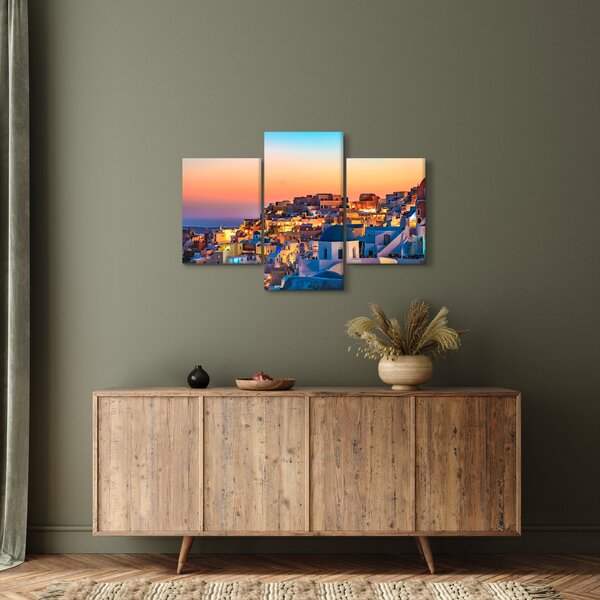 Slika - Santorini u sumrak (90x60 cm)