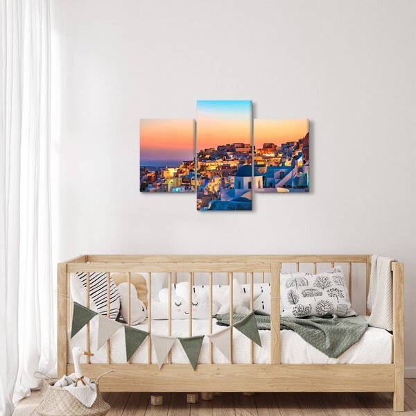 Slika - Santorini u sumrak (90x60 cm)