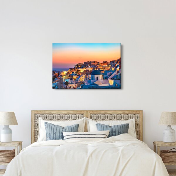 Slika - Santorini u sumrak (90x60 cm)