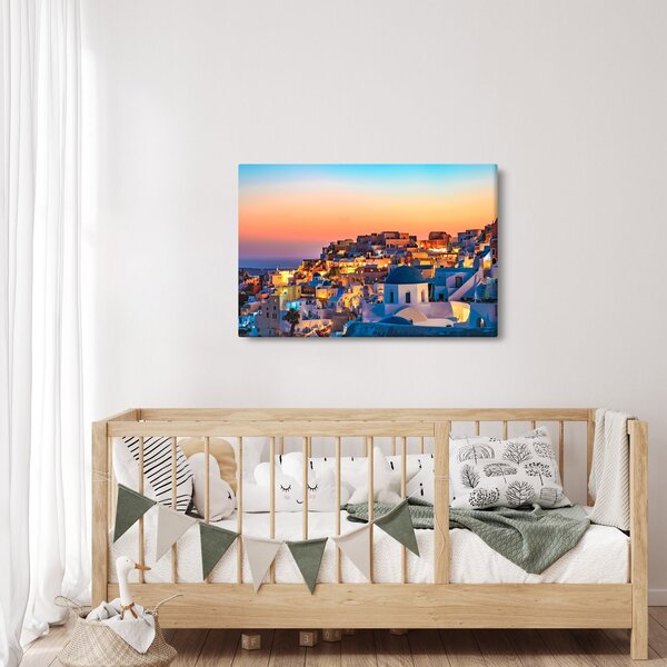 Slika - Santorini u sumrak (90x60 cm)