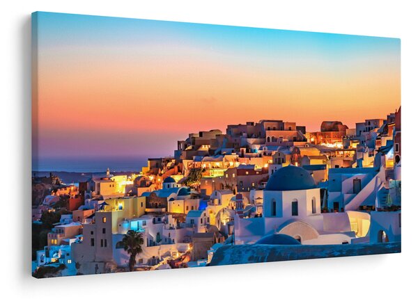 Slika - Santorini u sumrak (90x60 cm)