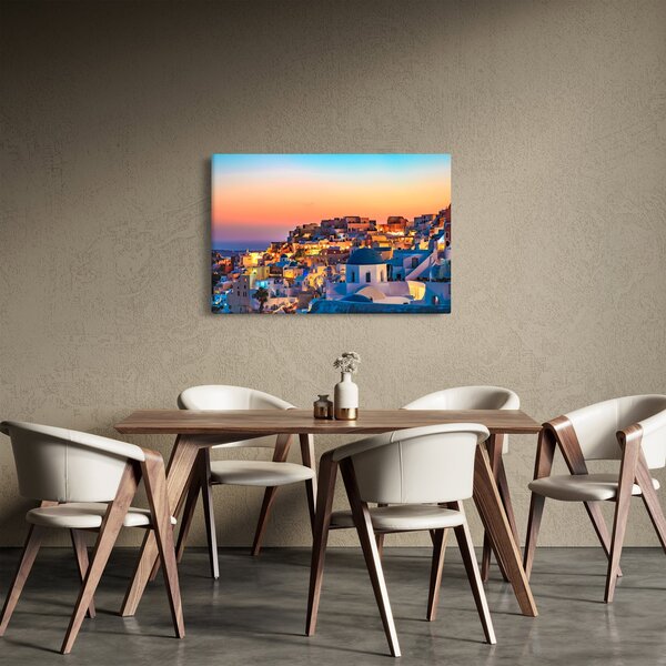 Slika - Santorini u sumrak (90x60 cm)