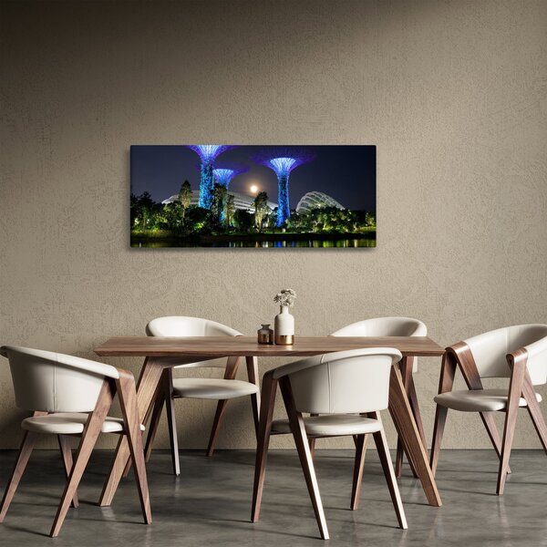 Slika punog mjeseca u singapurskim vrtovima (120x50 cm)