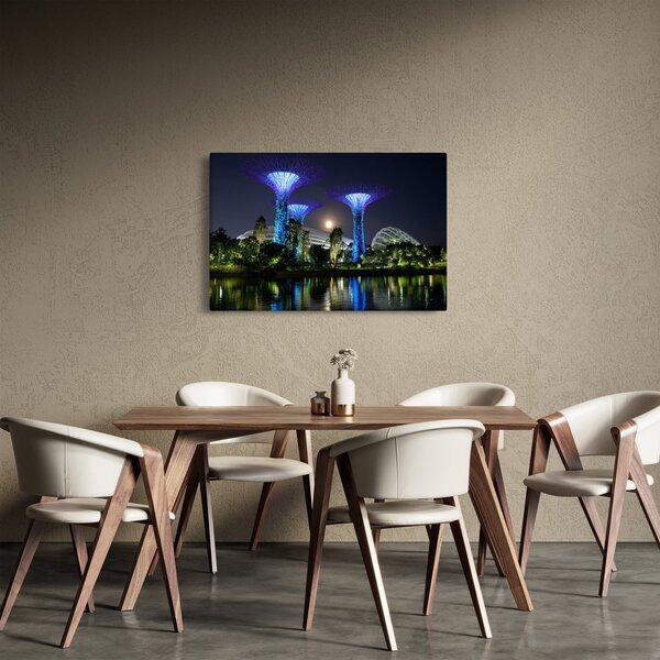Slika punog mjeseca u singapurskim vrtovima (90x60 cm)