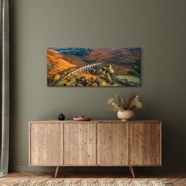 Slika mosta u škotskoj dolini (120x50 cm)