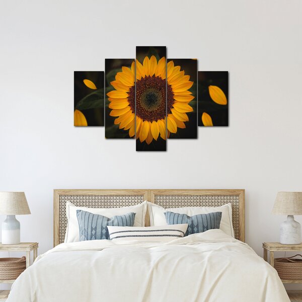 Slika - Suncokreti i latice cvijeta (150x105 cm)