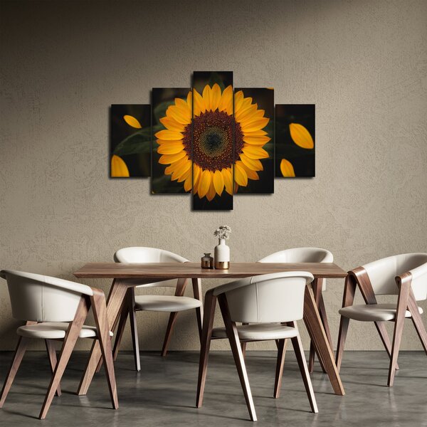 Slika - Suncokreti i latice cvijeta (150x105 cm)