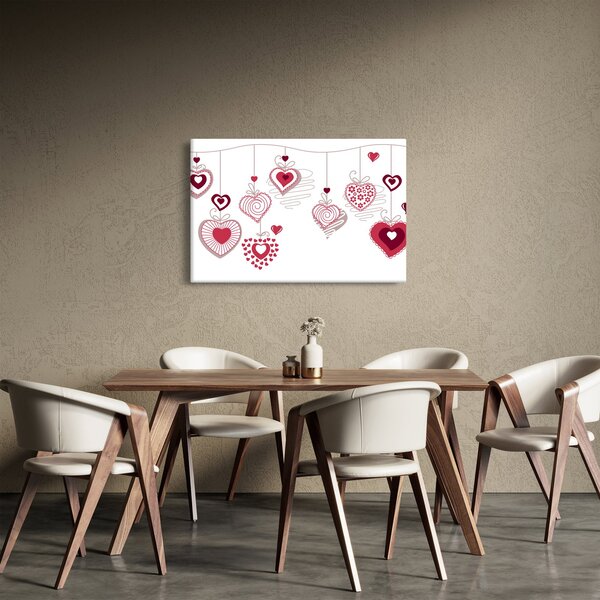 Slika naslikanih srca (90x60 cm)