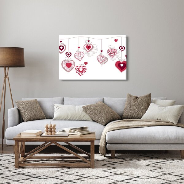 Slika naslikanih srca (90x60 cm)