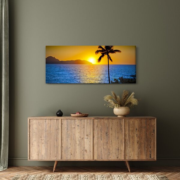 Slika - Zalazak sunca nad morem (120x50 cm)