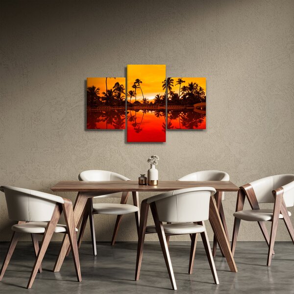 Slika - Zalazak sunca nad resortom (90x60 cm)